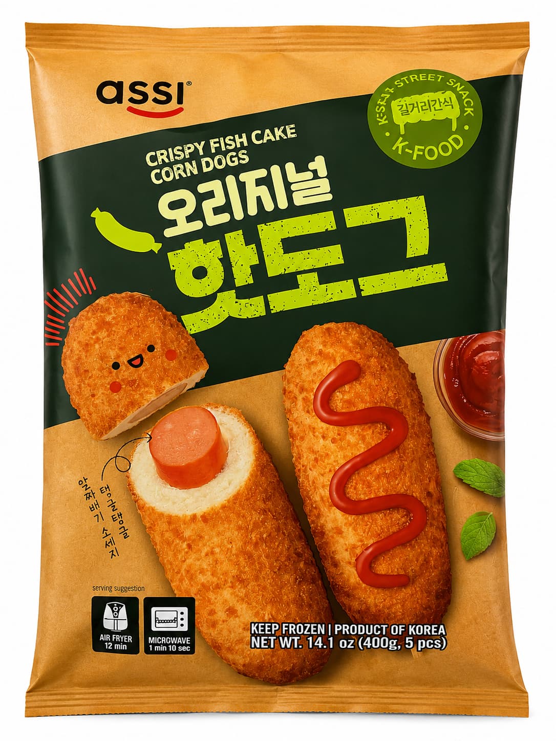 Crispy Fish Cake Corn Dogs