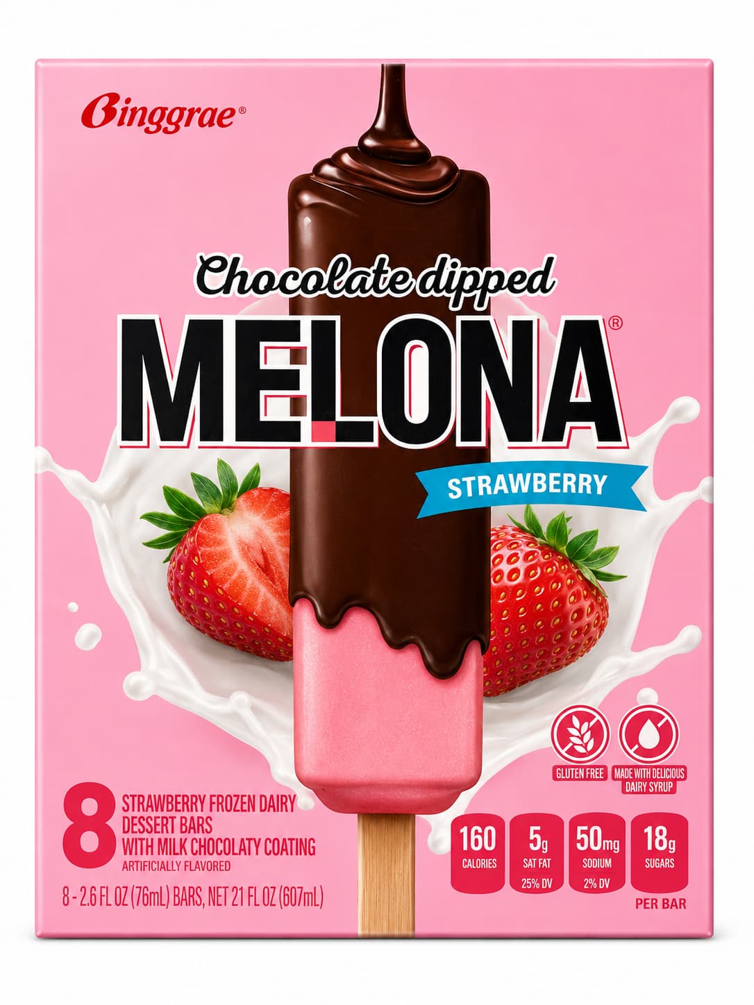 Chocolate-Dipped Strawberry Melona