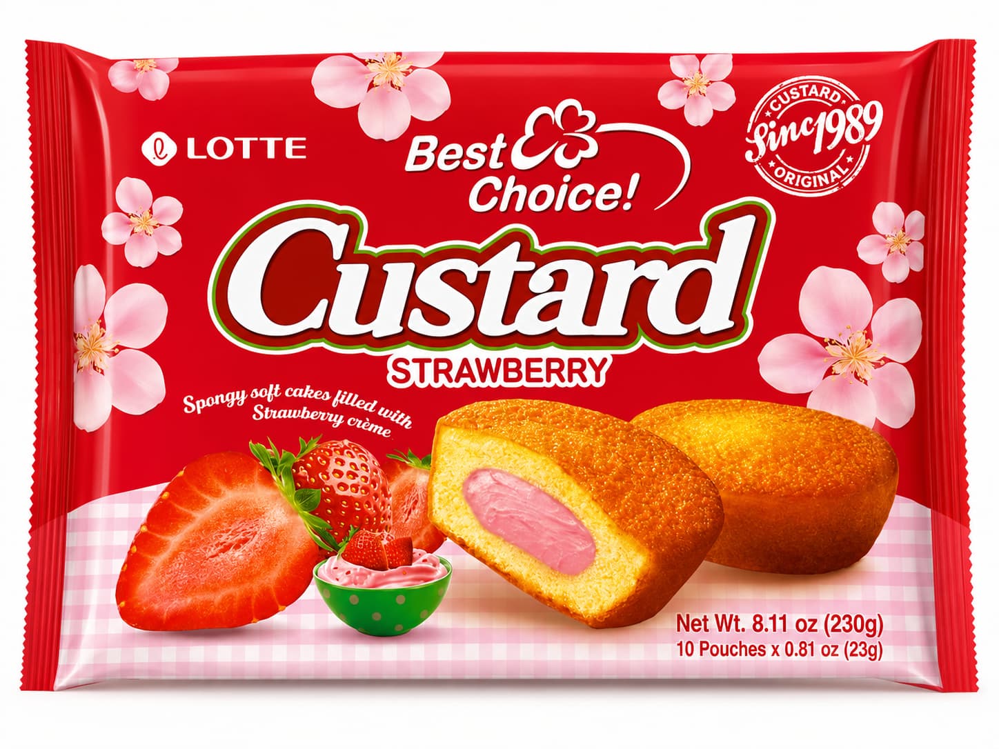 Lotte Strawberry Custard